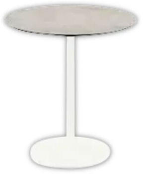 Veba Terrassentisch Urban Moonstone rund Edelstahl HPL Ø70cm weiß