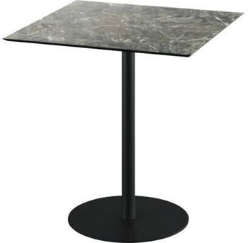 Veba Terrassentisch Urban Galaxy Marble eckig Edelstahl HPL 70x70x73,2cm schwarz