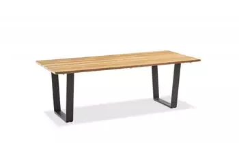 Niehoff Tisch Noah Trapezkufe anthrazit 260x95cm Teak geölt