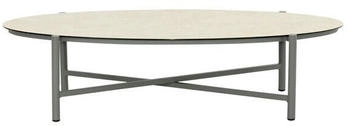 Applebee Bora Bora Loungetisch 130x65cm Aluminium/Glaskeramik Weiß