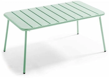 Oviala Palavas Rechteckiger Garten Couchtisch 90 x 50 cm salbeigr&uuml;n
