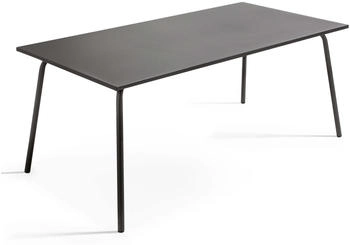 Oviala Palavas Gartentisch aus Metall 180 x 90 x 72 cm anthrazitgrau
