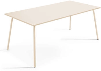 Oviala Palavas Gartentisch aus Metall 180 x 90 x 72 cm elfenbein