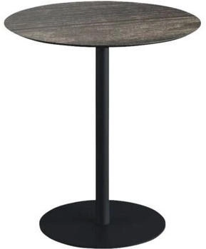 Veba Terrassentisch Urban Riverwashed rund Edelstahl HPL Ø70cm schwarz