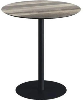Veba Terrassentisch Urban Tropical Wood rund Aluminium HPL Ø70cm schwarz