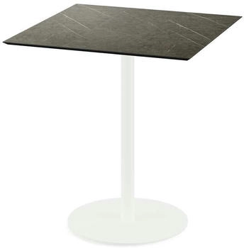 Veba Terrassentisch Urban Midnight Marble eckig Edelstahl HPL 70x70x73,2cm weiß