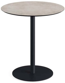Veba Terrassentisch Urban Moonstone rund Edelstahl HPL Ø70cm schwarz