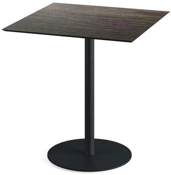 Veba Terrassentisch Urban Riverwashed Wood eckig Edelstahl HPL 70x70x73,2cm schwarz