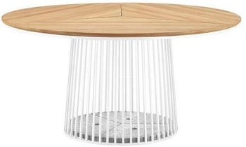 Solpuri Grid Gartentisch Ø150x75cm Aluminium/Teak Weiß/Natur Solpuri Grid Gartentisch Ø150x75cm Aluminium/Teak Weiß/Natur