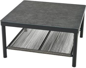 Siena Garden Kansas Loungetisch KPG dark concrete 75x75cm Aluminium matt anthrazit