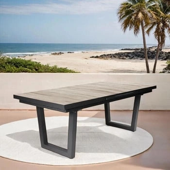 OUTLIV. Alice Ausziehtisch 200/260x100cm Aluminium/Keramik Braun
