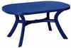 Best Freizeitmöbel Kansas Gartentisch 145 x 95 x 72 cm blau oval
