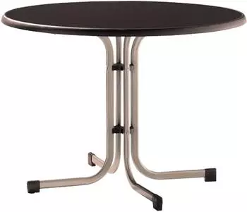 Sieger Boulevard Klapptisch Ø100cm Stahl/Mecalit champagner/mocca (236-C-M)