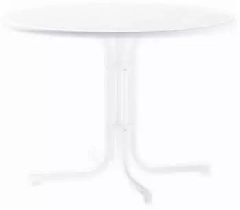 Sieger Gartenmöbel Sieger Klapptisch Ø 100 cm weiß (Typ 136-W)