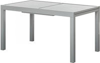 Ausziehtisch Graphit/braun 140(200)x90cm Alu/textil