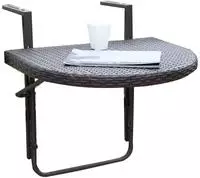 Garden Pleasure Balkonh&auml;ngetisch "Rattan" Polyrattan, klappbar, 60x50 cm