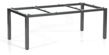 SonnenPartner Tisch Base, Aluminium anthrazit, 200 x 100 cm, Tischplatte Compact, HPL, Eiche sägerau
