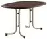 Sieger Boulevard Klapptisch oval 140x90cm Stahl/Mecalit