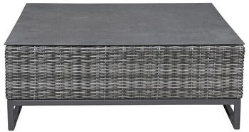 LC Home Vivera Loungetisch 100x100cm Aluminium/Glaskeramik Dunkelgrau-Hellgrau