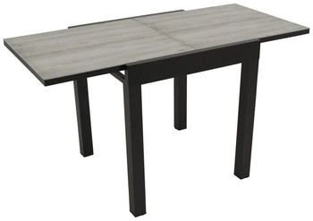 DEGAMO Faro Gartentisch 70x70 cm ausziehbar Aluminium grau (44589)