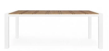 Bizzotto Elias Gartentisch 198 x 100 cm braun-wei&szlig;