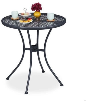 Relaxdays Metal garden table for 2 people 72 x 70 cm Anthracite Relaxdays Metal garden table for 2 people 72 x 70 cm Anthracite
