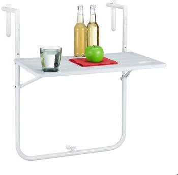Relaxdays Adjustable hanging balcony table 59.5 x 35.5 cm White