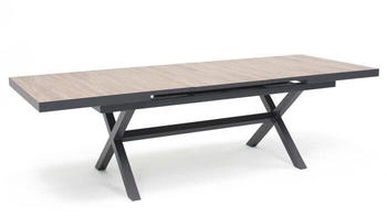 Oviala Extendable garden table aluminium ceramic 10 people Beige