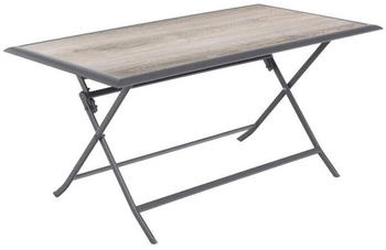 Hesp&eacute;ride Azua rectangular folding garden table 150 x 80 x 71 cm Smoke grey
