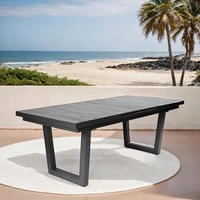 OUTLIV. Ausziehtisch Alice, 200-260x100 cm &ndash; U-Beine, Aluminium Keramik,