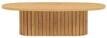 Oviala Oval low garden table solid wood 120 x 60 x 35 cm