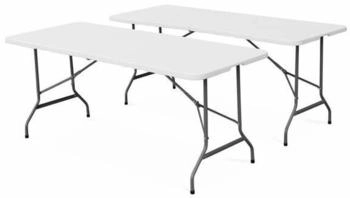 sweeek Folding garden table 180 x 69.5 x 73.5 cm White