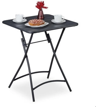 Relaxdays Folding balcony table steel 59 x 59 x 74 cm Anthracite Relaxdays Folding balcony table steel 59 x 59 x 74 cm Anthracite