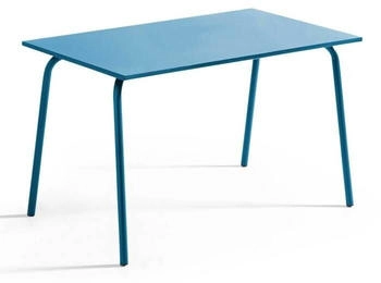 Oviala Palavas garden table steel 120 x 70 x 72 cm Pacific blue