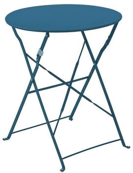 Oviala Folding garden table steel 60 x 60 x 72 cm Blue