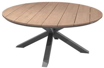 Hespéride Oriengo round garden table aluminium acacia FSC Graphite