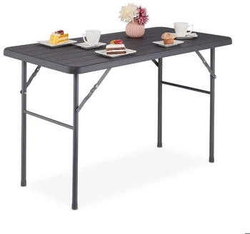 Relaxdays Wooden plastic garden table for 4 people 118 x 60 x 74 cm Grey Relaxdays Wooden plastic garden table for 4 people 118 x 60 x 74 cm Grey