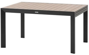 Hesp&eacute;ride Evasion extendable garden table 10 seats Honey Graphite wood effect
