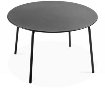 Oviala Round garden table steel 120 x 72 cm Anthracite