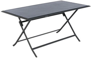 Hesp&eacute;ride Azua rectangular folding garden table 150 x 80 x 71 cm Graphite