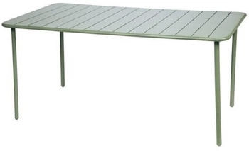 sweeek Amelia steel garden table for 6 to 8 people Green