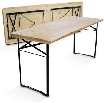 Oviala Folding garden table wood 180 x 60 x 75 cm