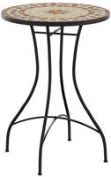 Vidaxl Mosaic Bistro Table Terracotta And White &Oslash;50x70 Cm Ceramic
