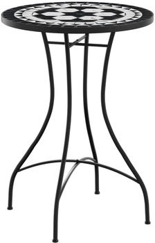 vidaXL Mosaic bistro table 50 x 70 cm ceramic black/white (4003400)