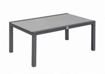 LC Home Sondrino Loungetisch 100x60cm Aluminium/Glaskeramik Dunkelgrau/Hellgrau
