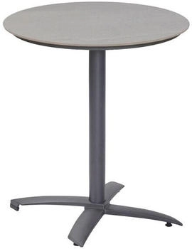 LC Home Diwo Klapptisch Ø70cm Aluminium/Sinterstein Dunkelgrau