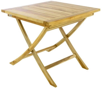 VCM Klapptisch 80x80 cm Teak Holz