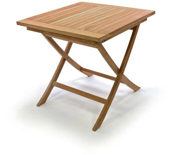 VCM Balkontisch 80x80x75 cm Teak