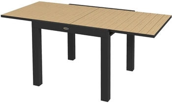 Outsunny Garden Table slatted (81/162 x 80 x 75 cm) yellow