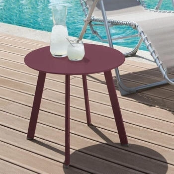 Hesp&eacute;ride Saona round coffee table 50 cm Bordeaux
